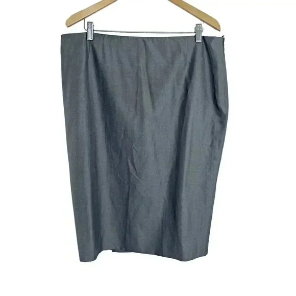 Escada Dresses & Skirts - SOLD Vintage Escada Grey Wool and Silk Pencil Skirt Women's Size 16 US Office